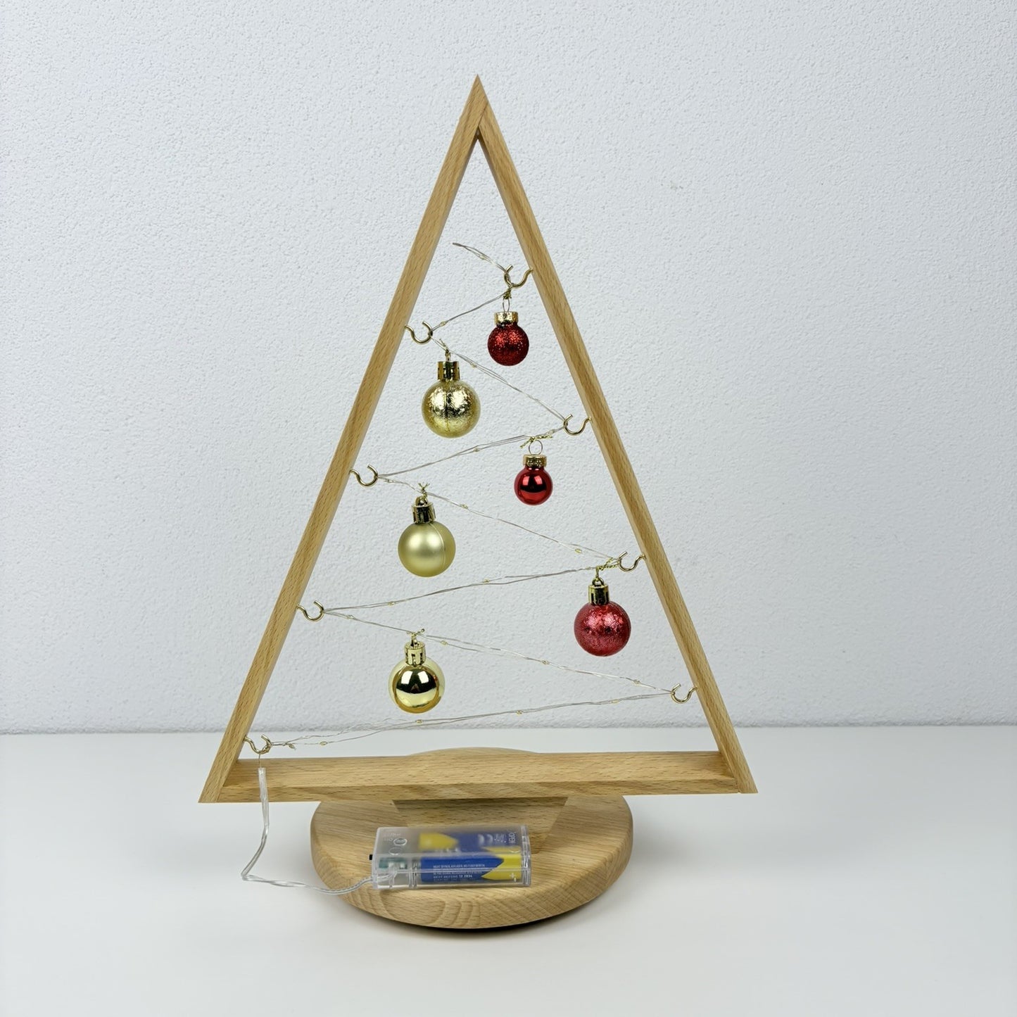 Gloria | Handgefertigter Weihnachtsbaum aus Buchenholz mit Messingeinsatz für Teelicht
