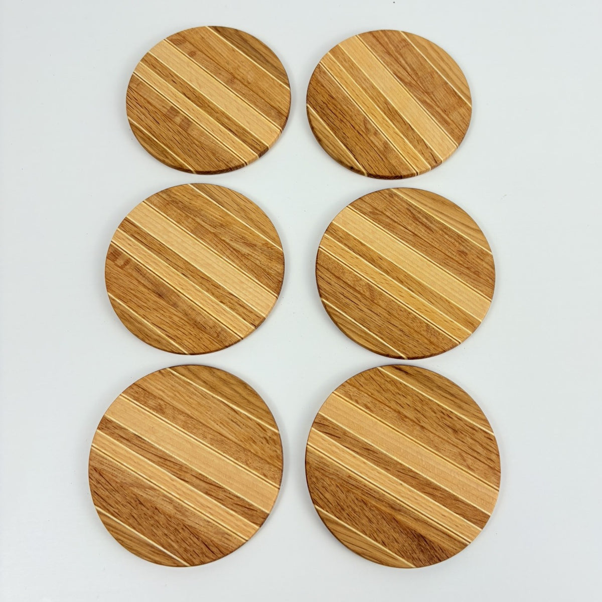 Glasuntersetzer rund aus Holz
