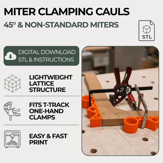 Miter Clamping Cauls (3D Printable STL File)