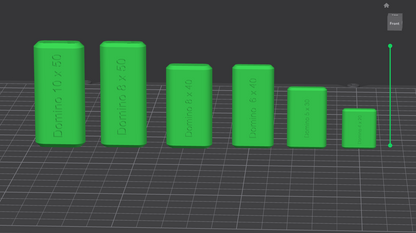 Festool DOMINO DF 500 Dry-Fit Tenons STL – D4 D5 D6 D8 D10 (3D Printable STL File)